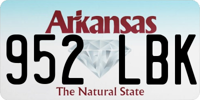 AR license plate 952LBK