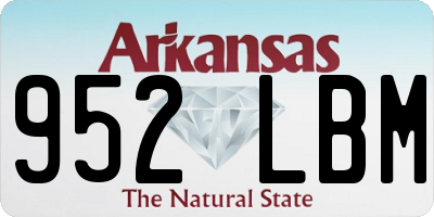 AR license plate 952LBM