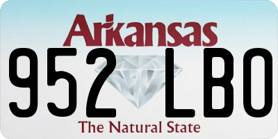 AR license plate 952LBO