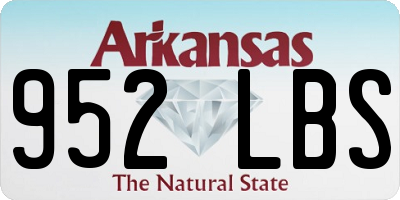 AR license plate 952LBS
