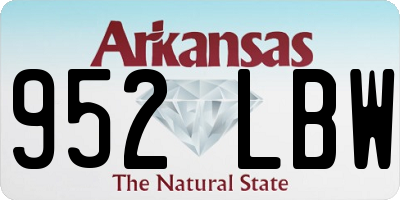 AR license plate 952LBW