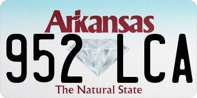 AR license plate 952LCA