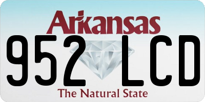 AR license plate 952LCD