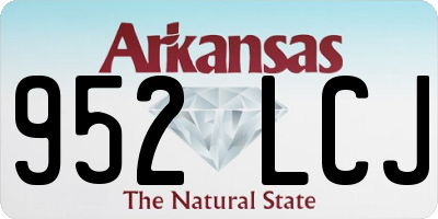 AR license plate 952LCJ