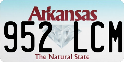 AR license plate 952LCM
