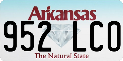AR license plate 952LCO