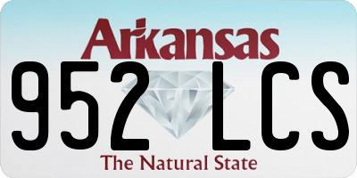 AR license plate 952LCS