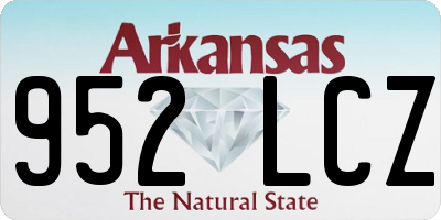AR license plate 952LCZ