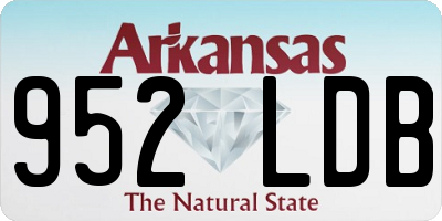 AR license plate 952LDB