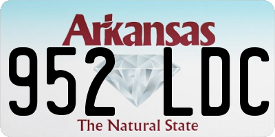 AR license plate 952LDC