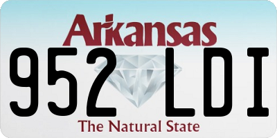 AR license plate 952LDI