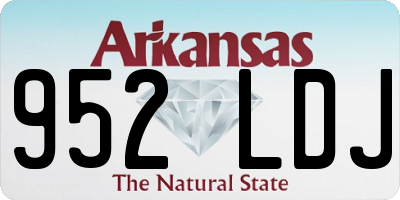 AR license plate 952LDJ