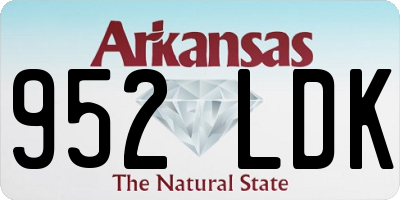 AR license plate 952LDK
