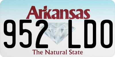 AR license plate 952LDO