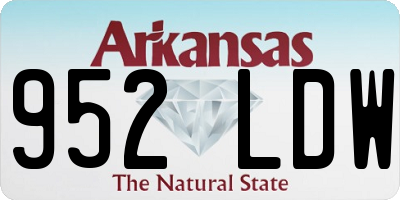 AR license plate 952LDW
