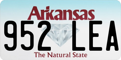 AR license plate 952LEA