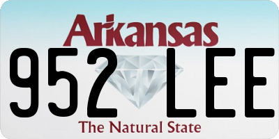 AR license plate 952LEE