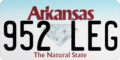AR license plate 952LEG