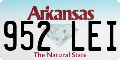 AR license plate 952LEI