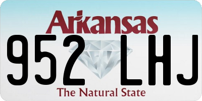 AR license plate 952LHJ