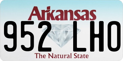 AR license plate 952LHO