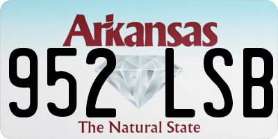 AR license plate 952LSB