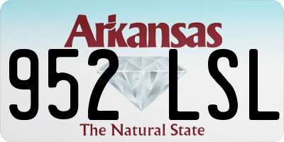 AR license plate 952LSL