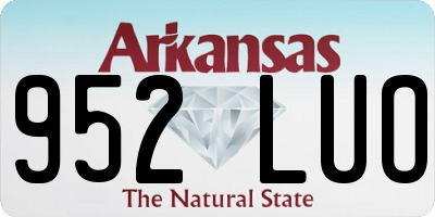 AR license plate 952LUO