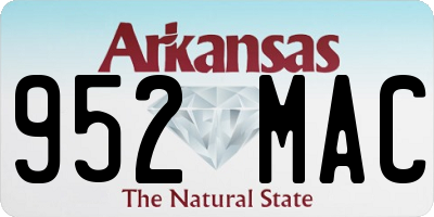AR license plate 952MAC