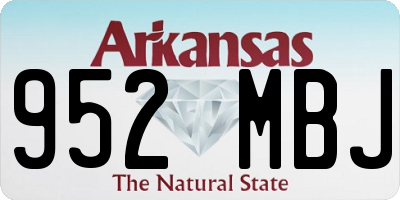 AR license plate 952MBJ
