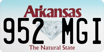 AR license plate 952MGI