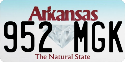 AR license plate 952MGK