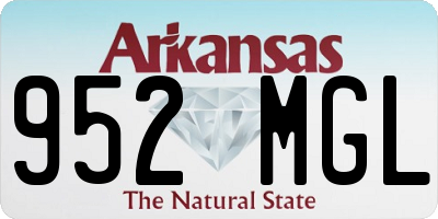 AR license plate 952MGL