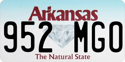 AR license plate 952MGO