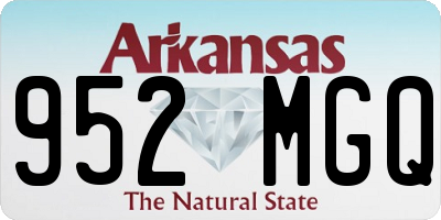 AR license plate 952MGQ