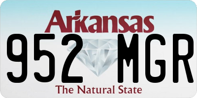 AR license plate 952MGR