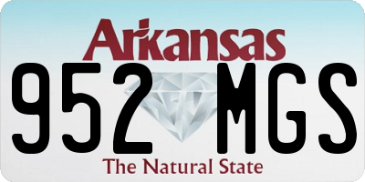 AR license plate 952MGS