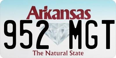 AR license plate 952MGT