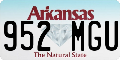 AR license plate 952MGU