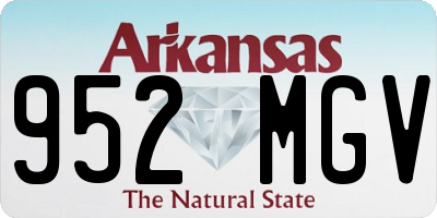 AR license plate 952MGV