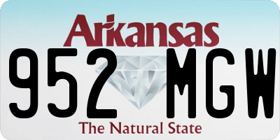 AR license plate 952MGW