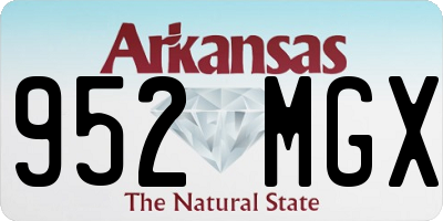 AR license plate 952MGX