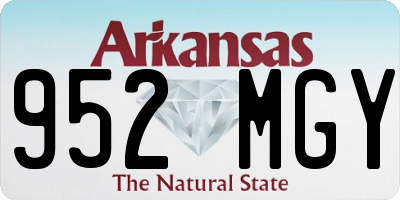 AR license plate 952MGY