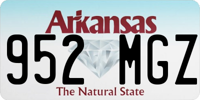 AR license plate 952MGZ