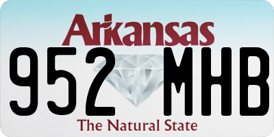 AR license plate 952MHB