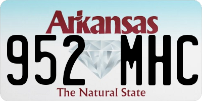 AR license plate 952MHC