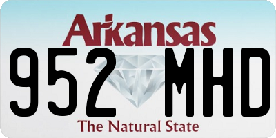 AR license plate 952MHD