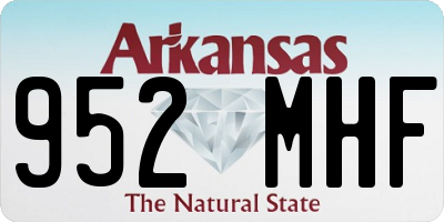 AR license plate 952MHF