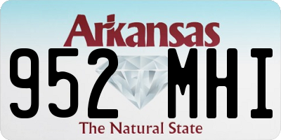 AR license plate 952MHI