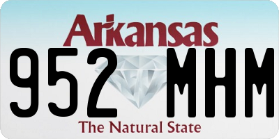 AR license plate 952MHM